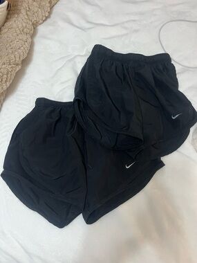 Nike Women’s Black Athletic Running Shorts Duo